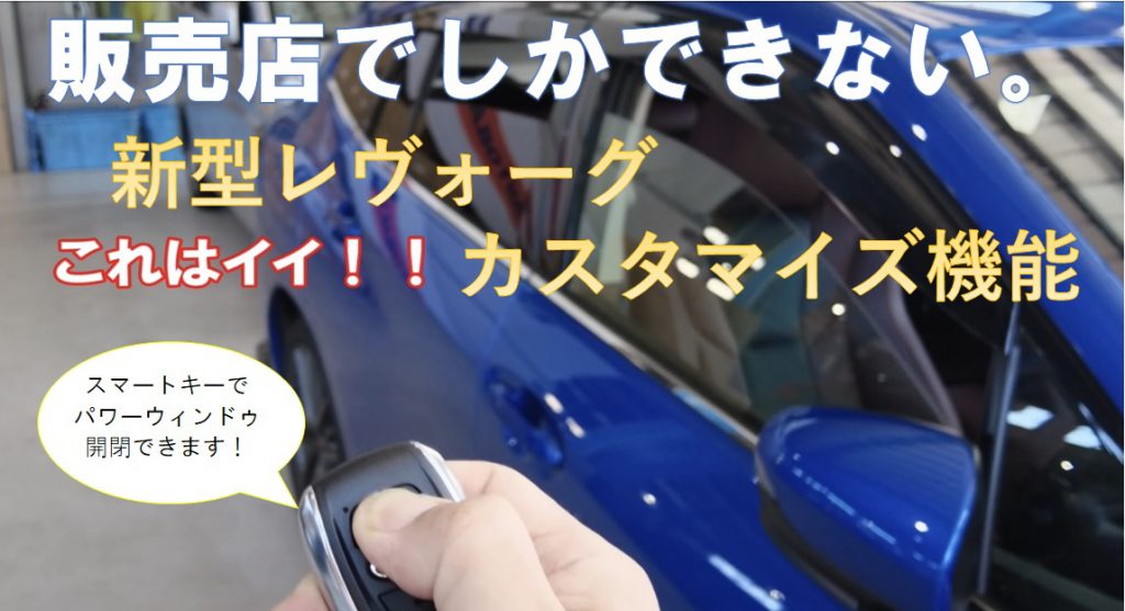 新型レヴォーグ　VN　車両機能カスタム設定変更